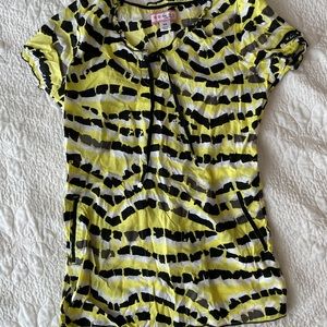 Koi XS Yellow Scrub Top